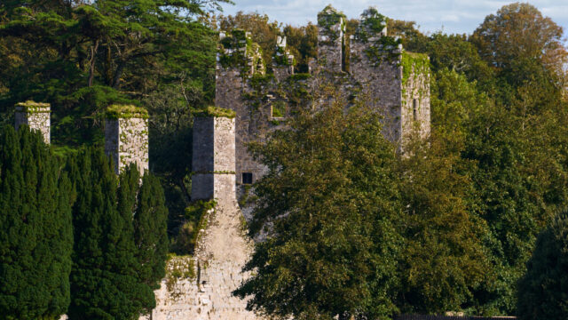 Caslte Walls Over Golf Course 4500px